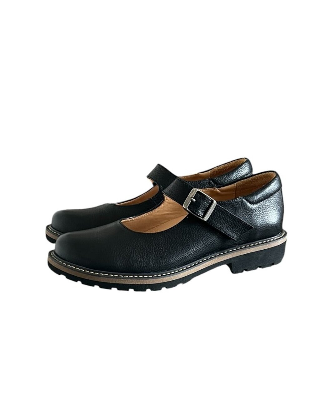 DOT Darcy NEW Leather Mary Jane Style Shoes In Black Size 36